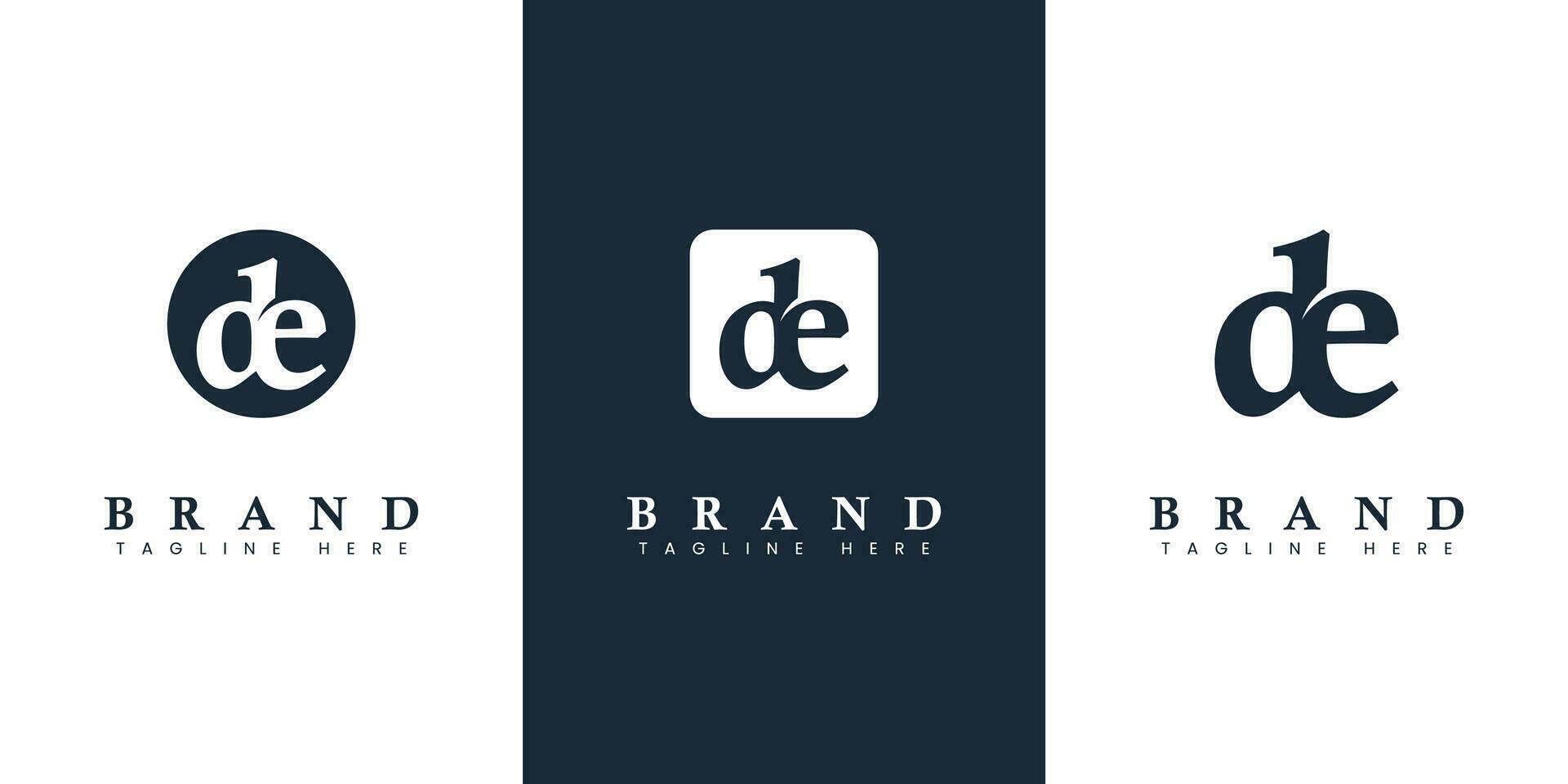 Modern and simple Lowercase DE Letter Logo, suitable for any business with DE or ED initials. vector