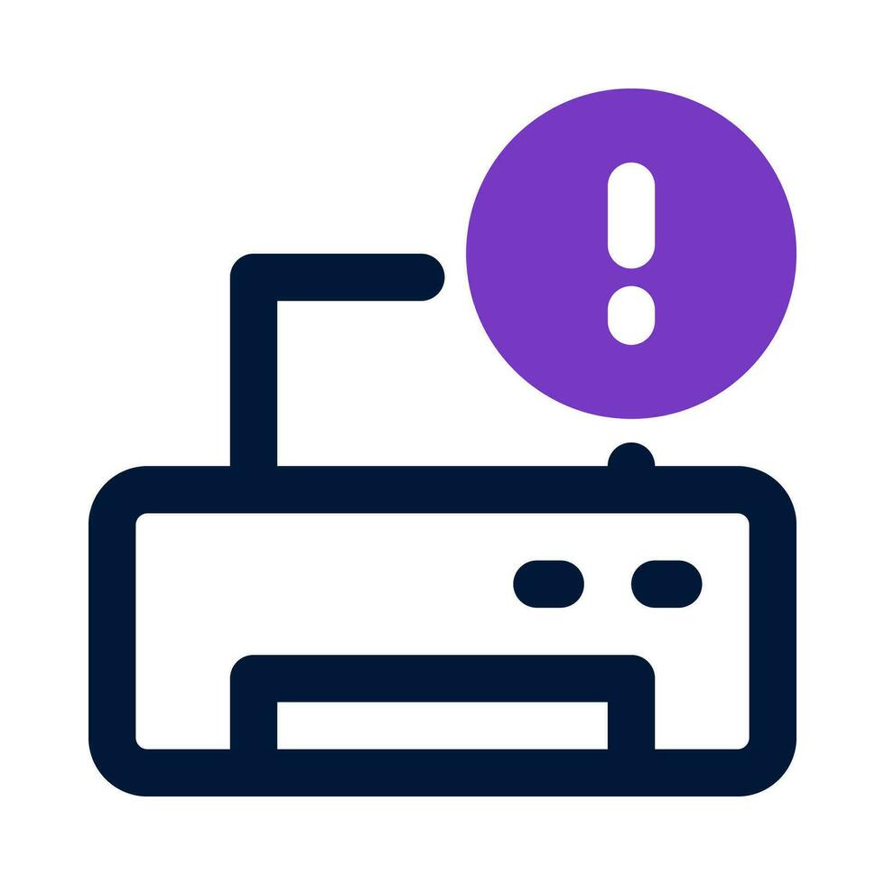 printer error icon for your website, mobile, presentation, and logo design. vector