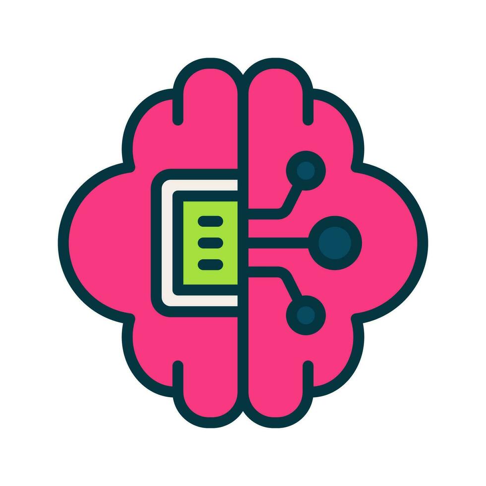 artificial intelligence icon for your website, mobile, presentation, and logo design. vector
