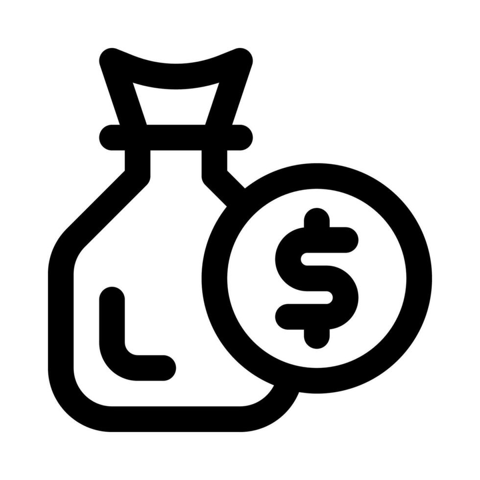 money bag icon for your website, mobile, presentation, and logo design. vector