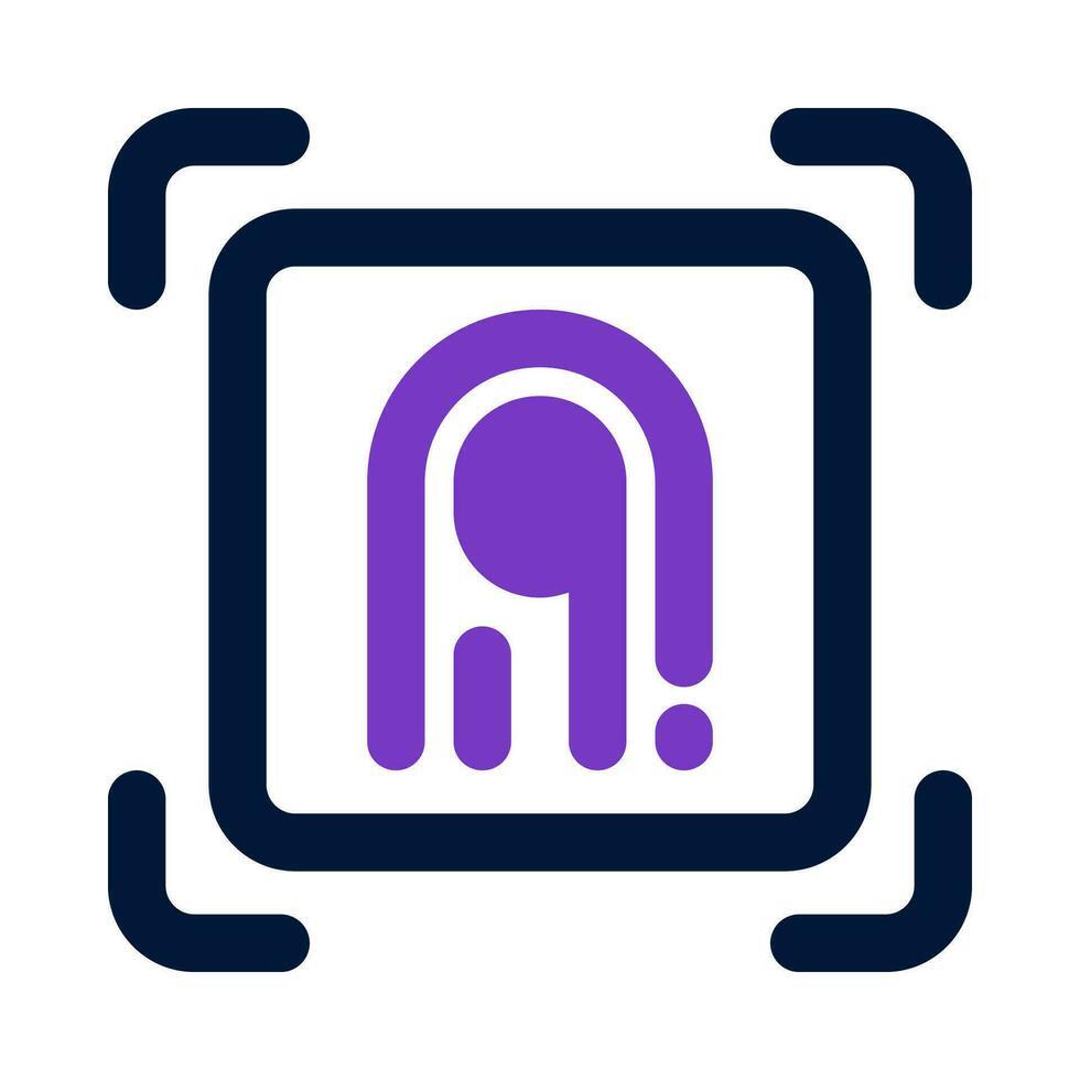 fingerprint icon for your website, mobile, presentation, and logo design. vector