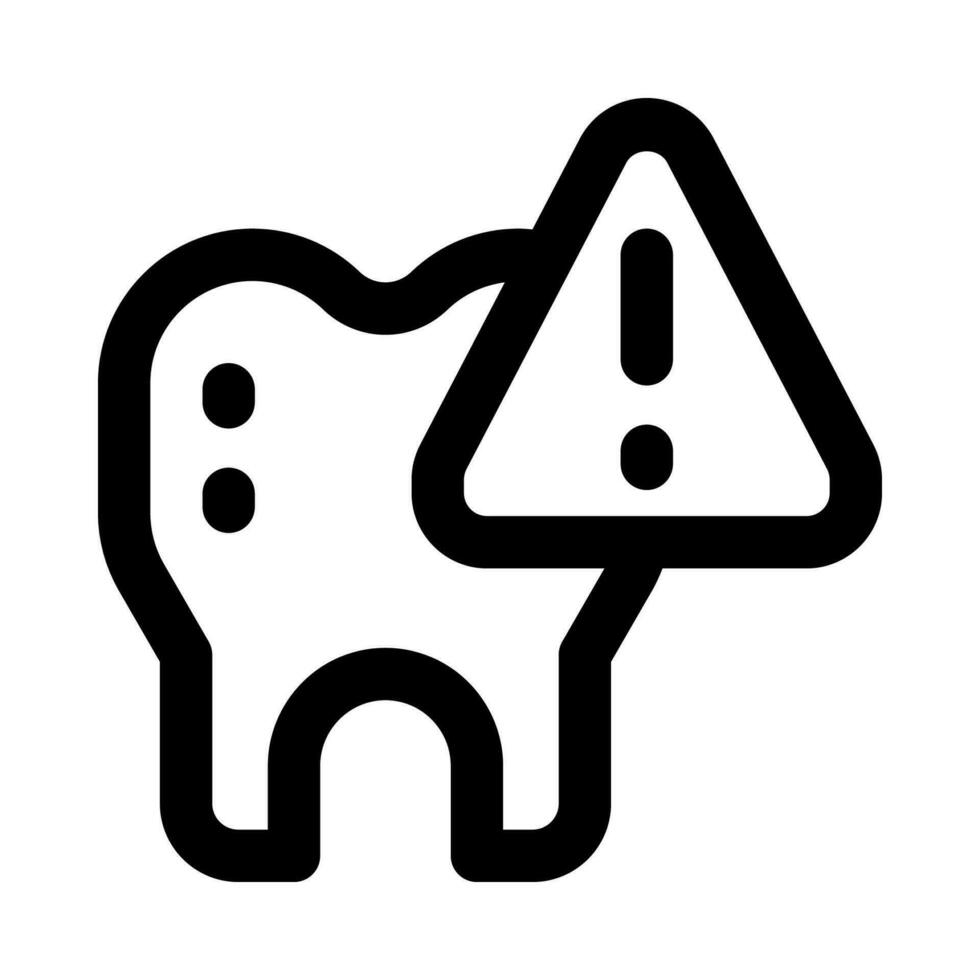 tooth alert icon for your website, mobile, presentation, and logo design. vector