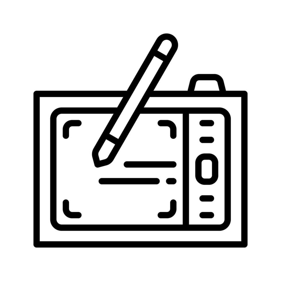 icono de tableta de dibujo para su sitio web, móvil, presentación y diseño de logotipo. vector