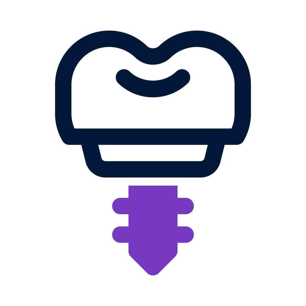 tooth implant icon for your website, mobile, presentation, and logo design. vector