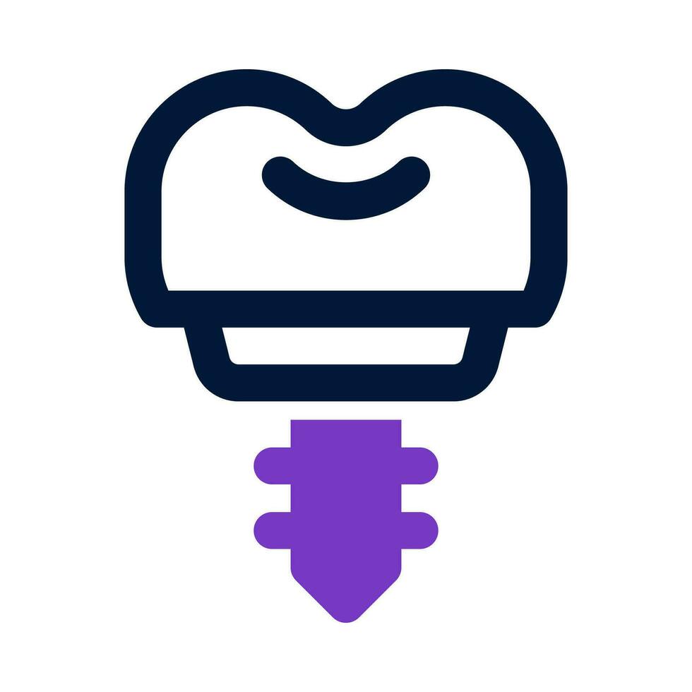 tooth implant icon for your website, mobile, presentation, and logo design. vector