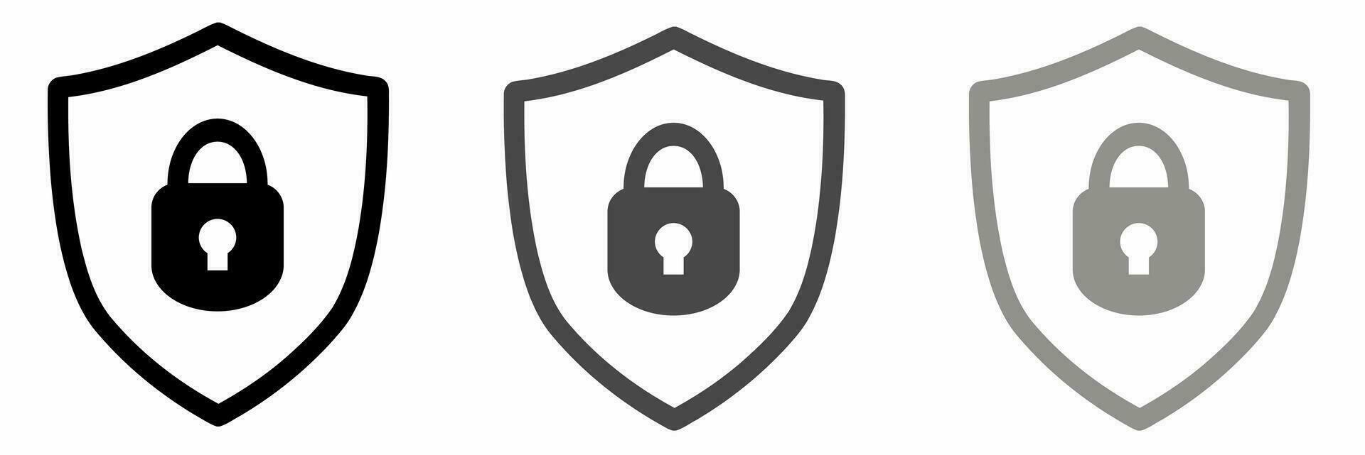 Shield with padlock icon vector illustration. Stock vector illustrationicon.