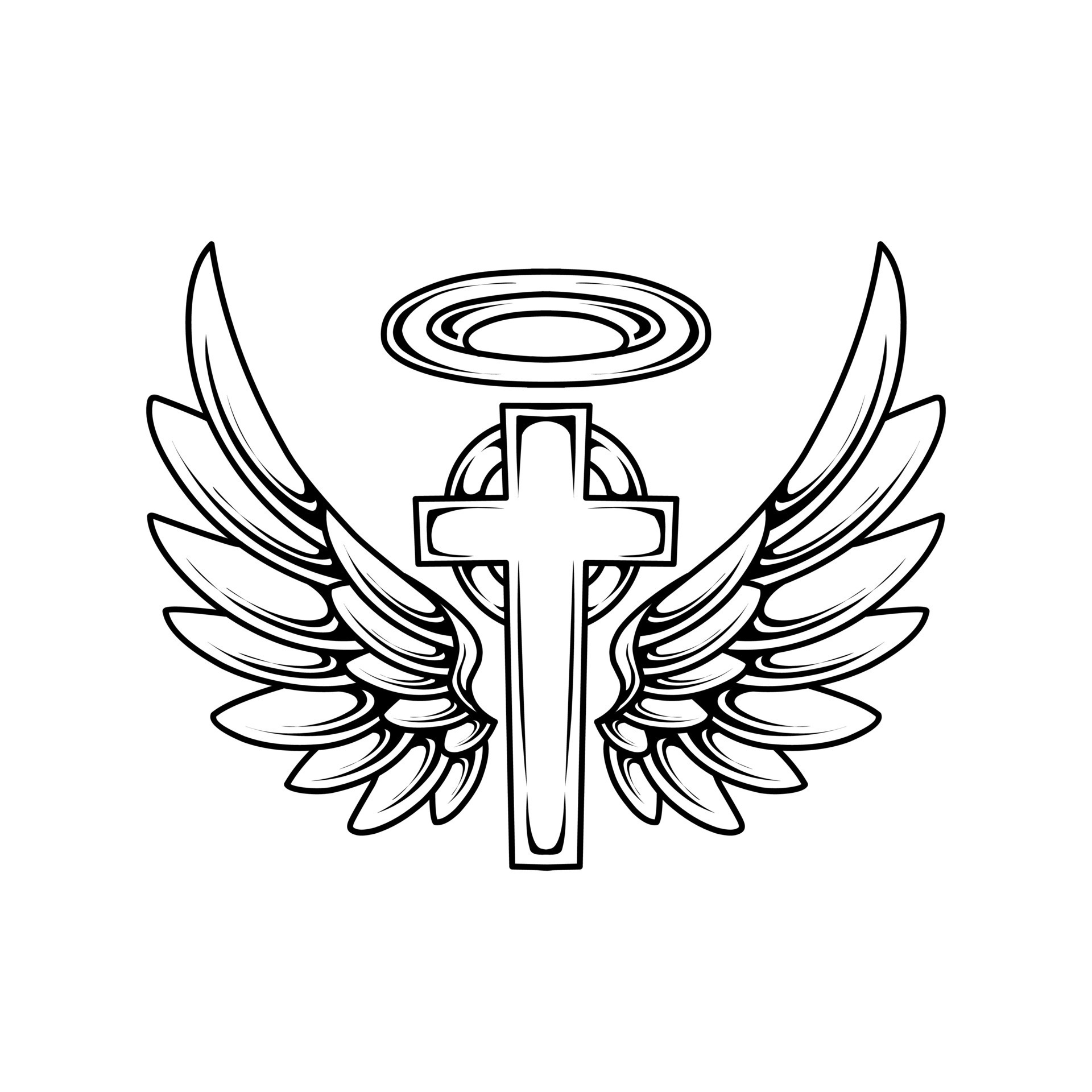 Aggregate more than 140 angel tattoo with cross latest - tnbvietnam.edu.vn
