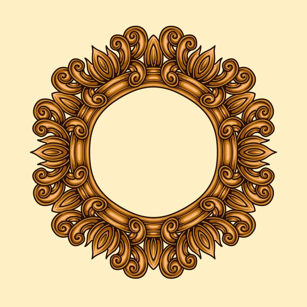 vector classic luxury floral frame illustration