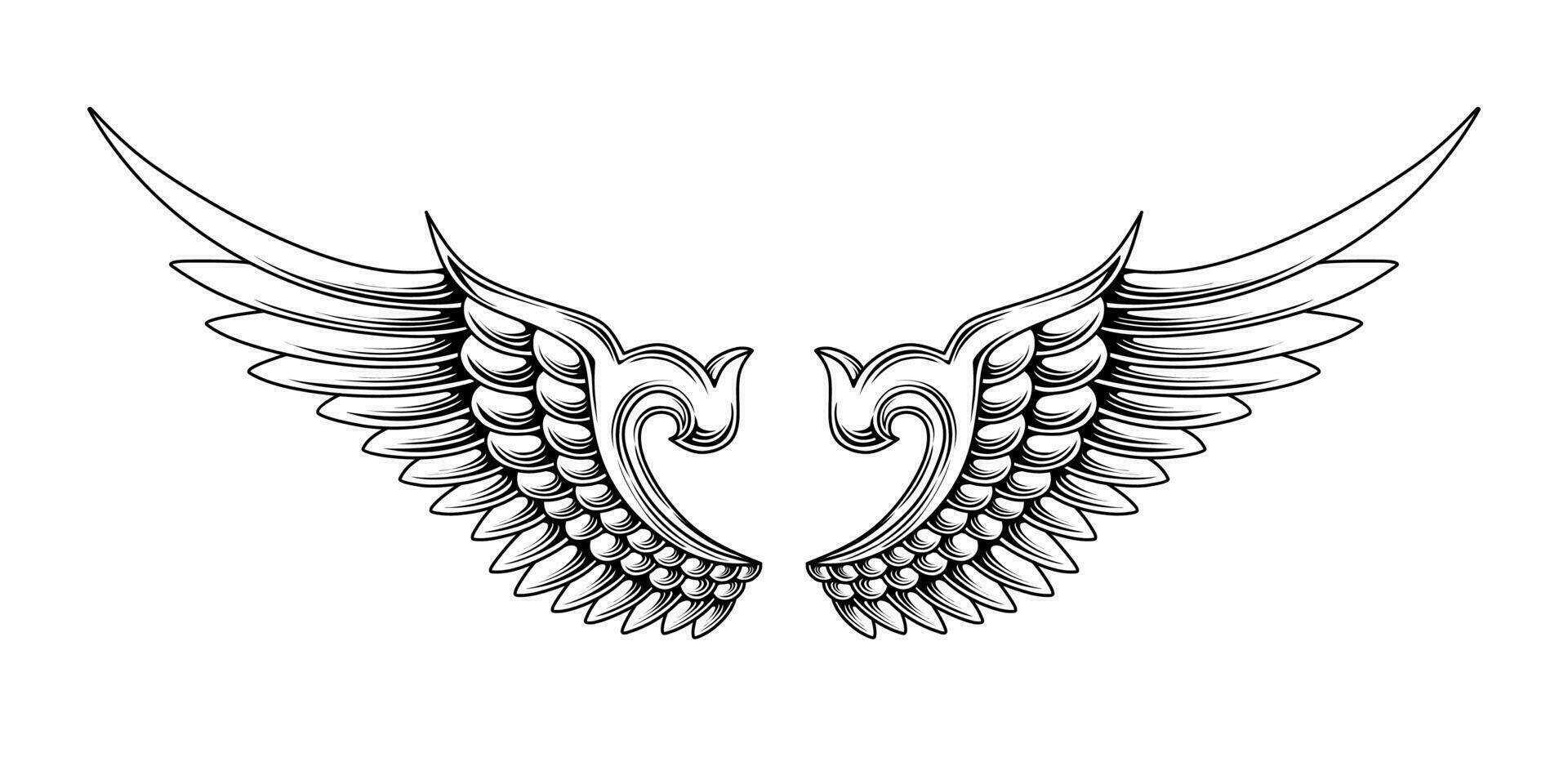 Free angel wings vector