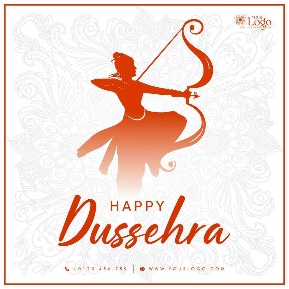 Illustration of happy Dussehra greeting Card vector design