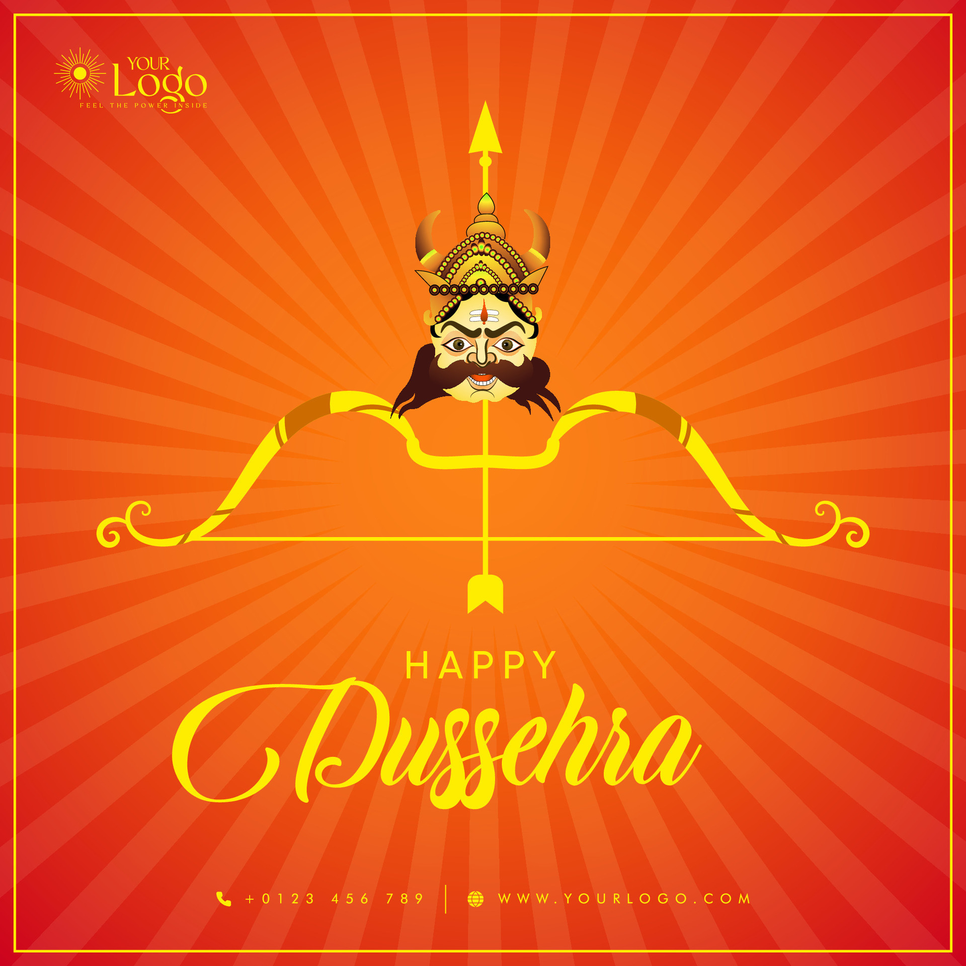 Illustration of happy Dussehra greeting Card vector design 25398243