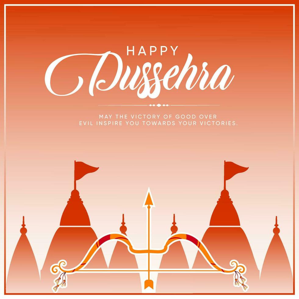 Illustration of happy Dussehra greeting Card vector design