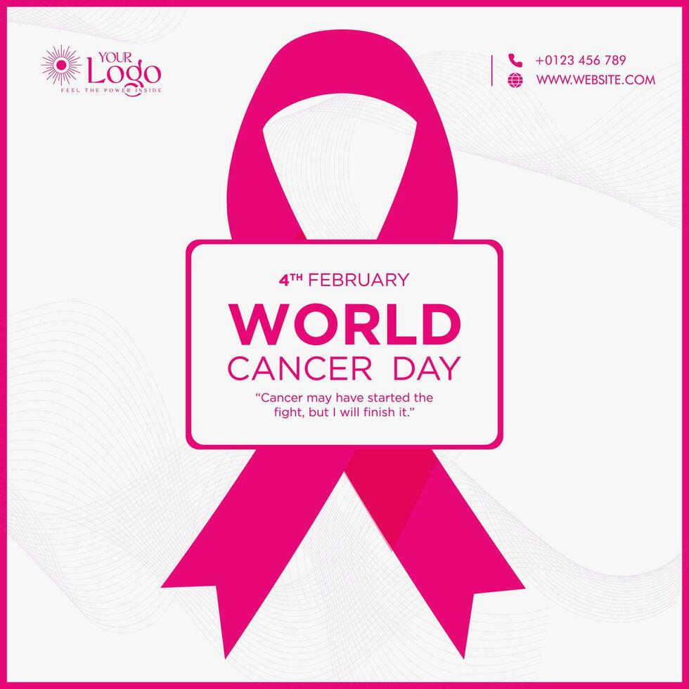 World Cancer Awareness Day, Vector Illustration
