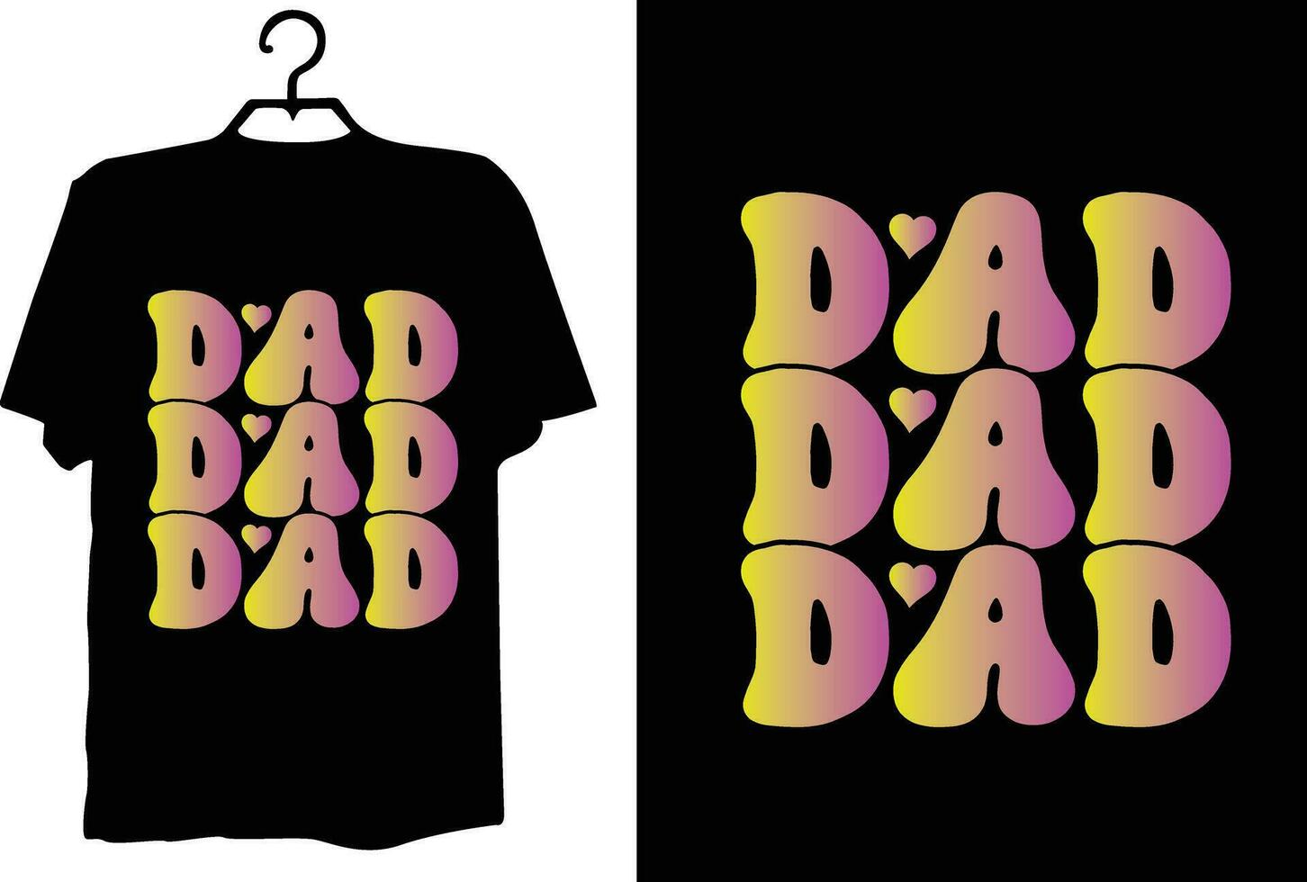 vector de diseño de camiseta de papá