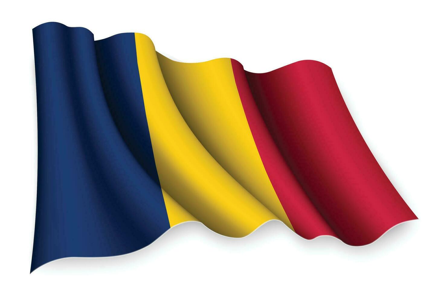 Realistic waving flag vector