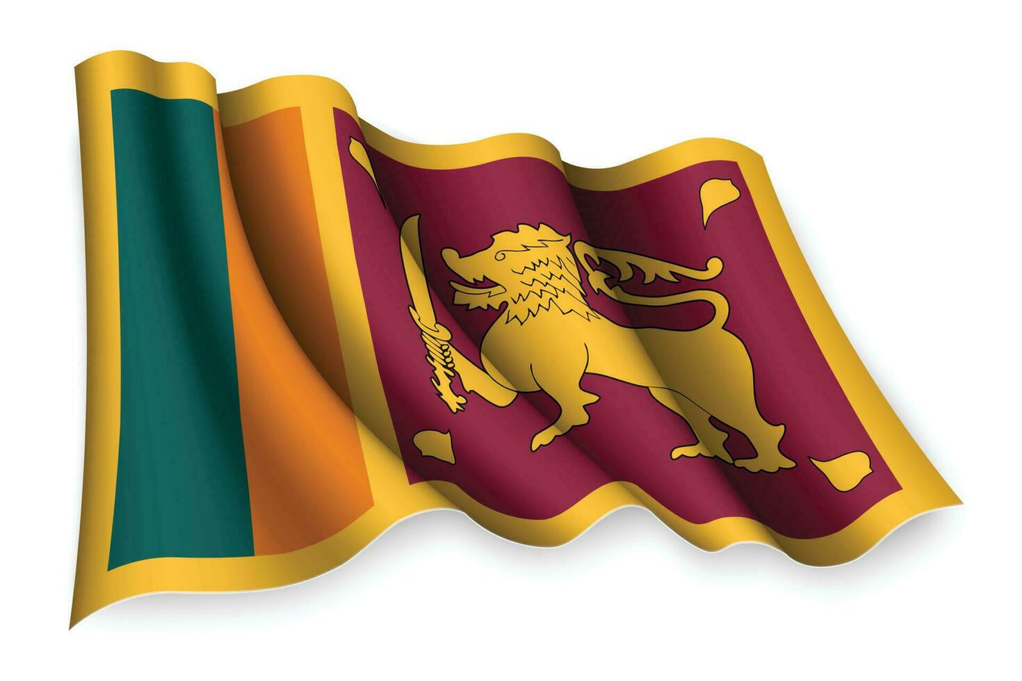 Realistic waving flag vector