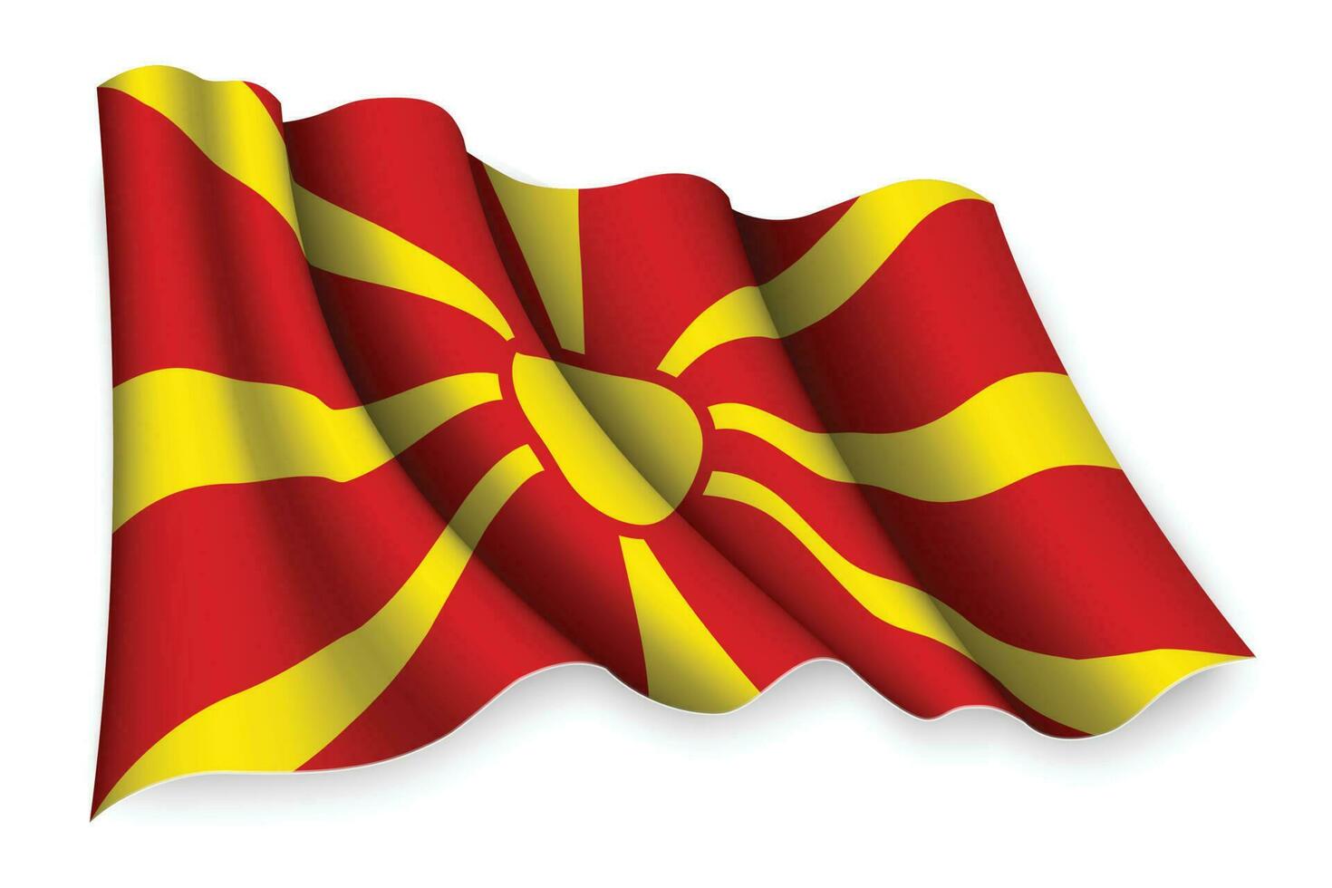 Realistic waving flag vector