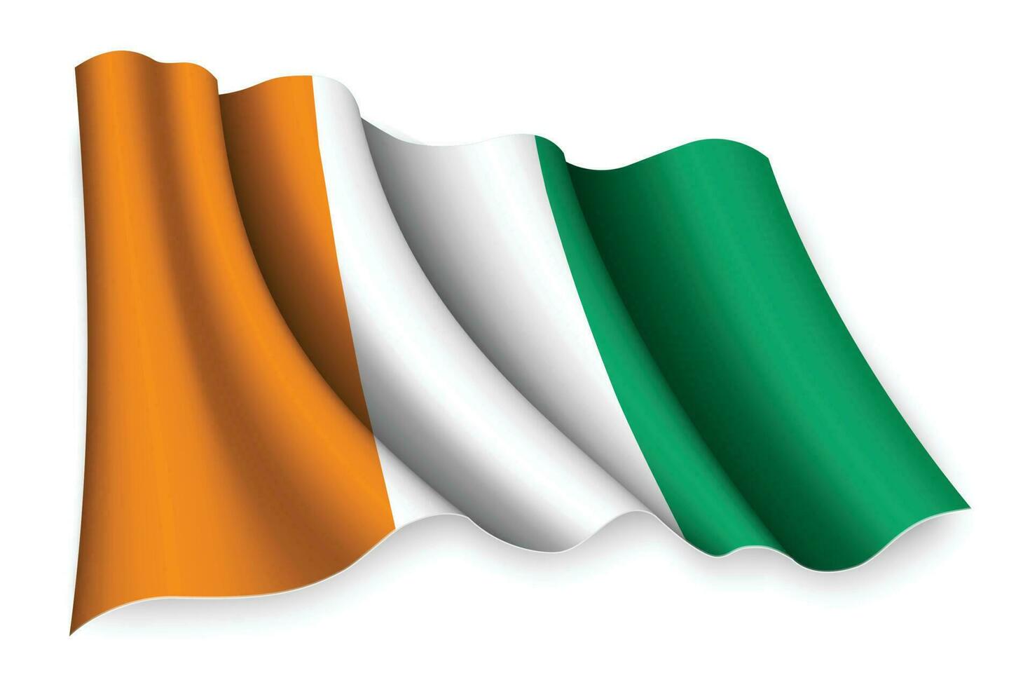Realistic waving flag vector