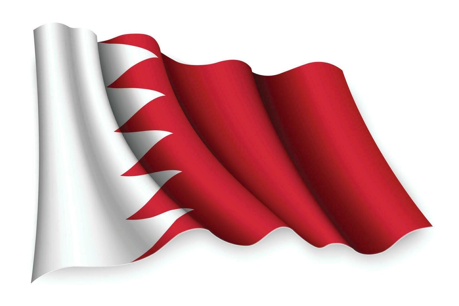 Realistic waving flag vector
