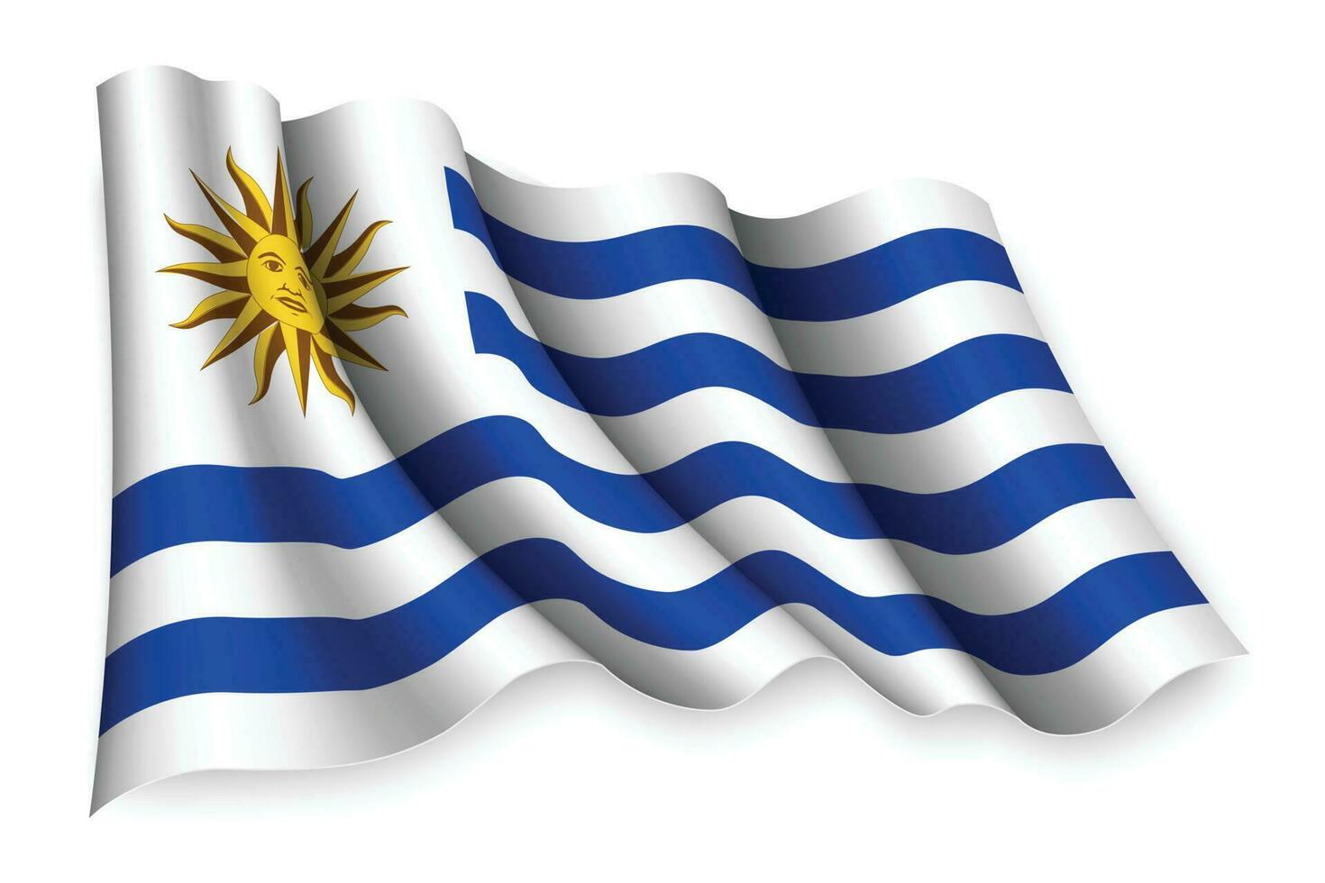 Realistic waving flag vector