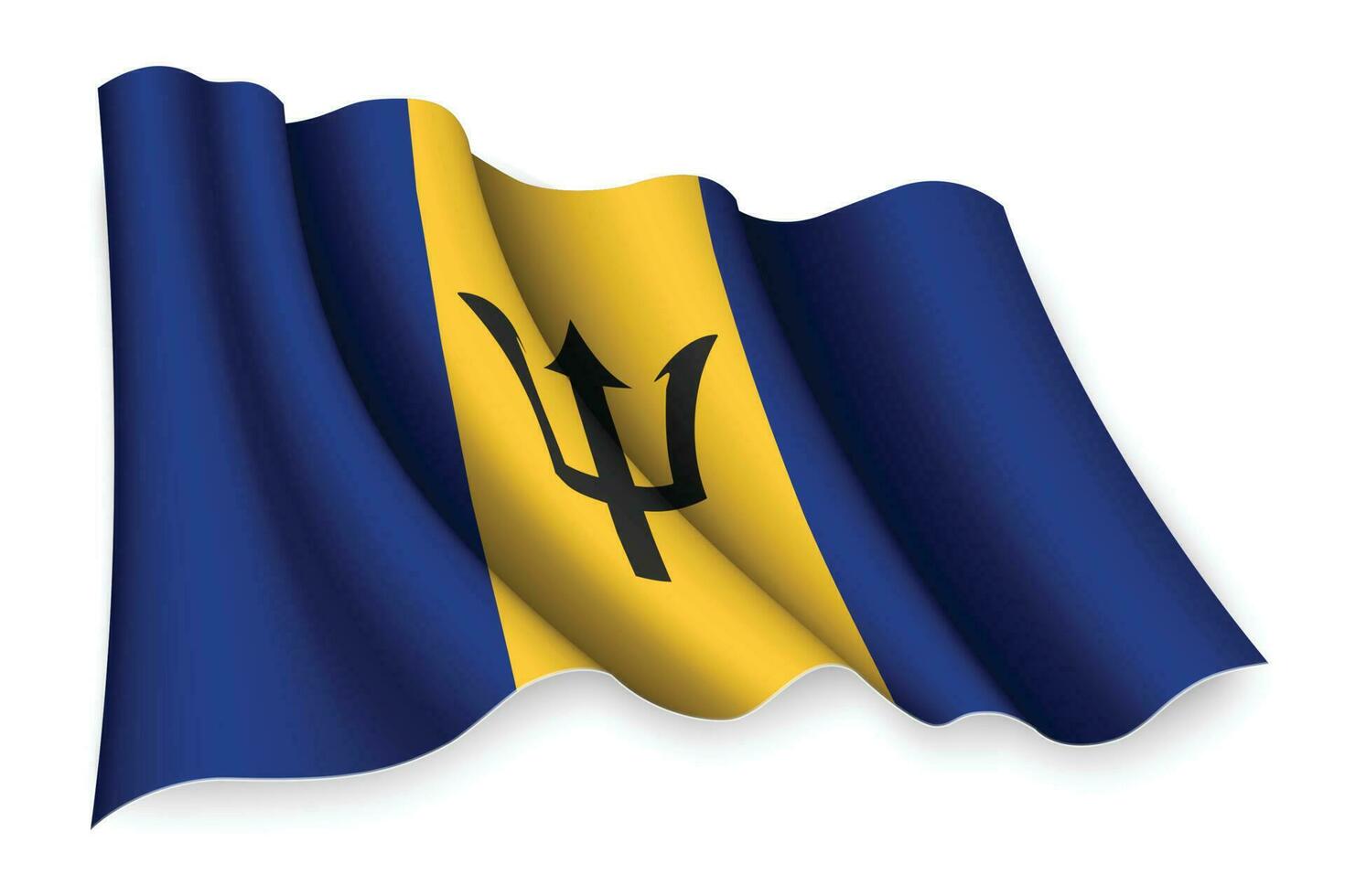 Realistic waving flag vector