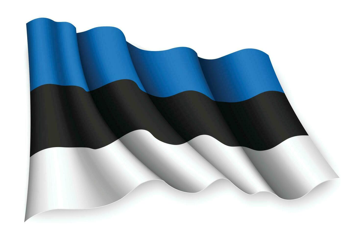 Realistic waving flag vector