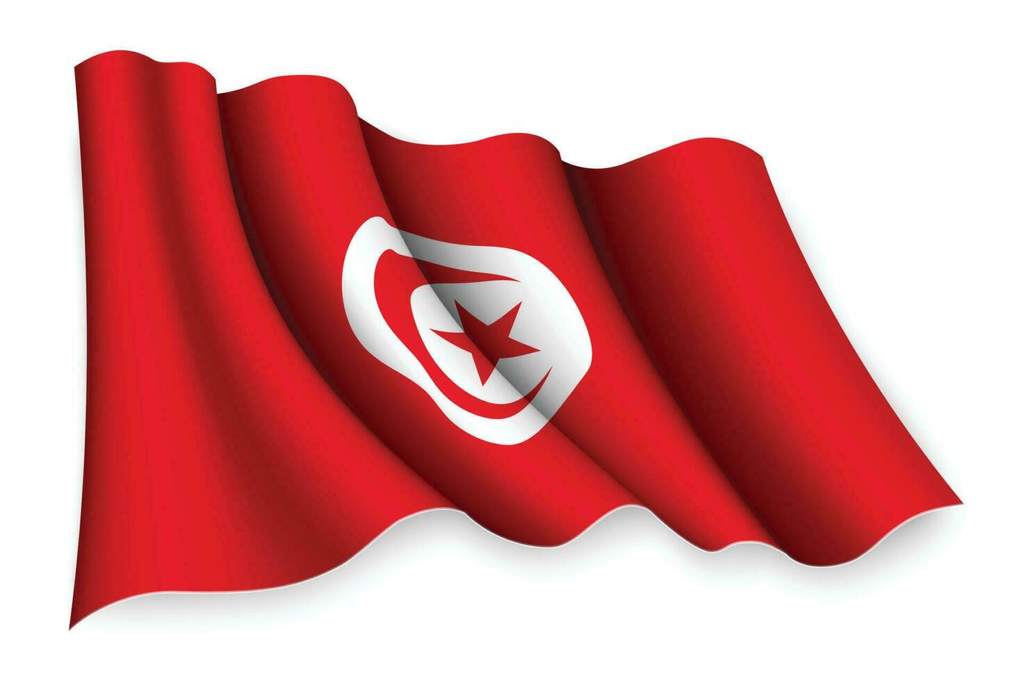 Realistic waving flag vector