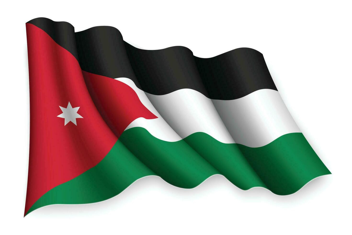 Realistic waving flag vector