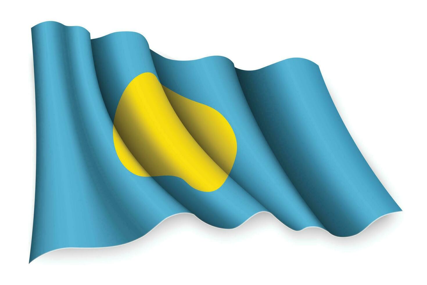 Realistic waving flag vector