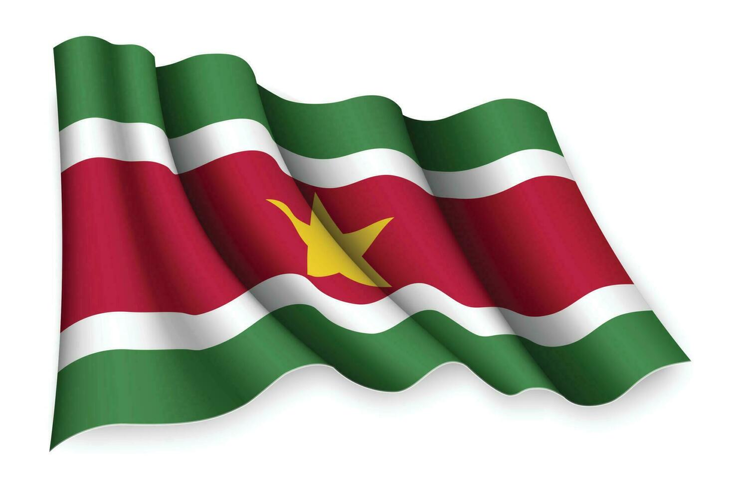 Realistic waving flag vector