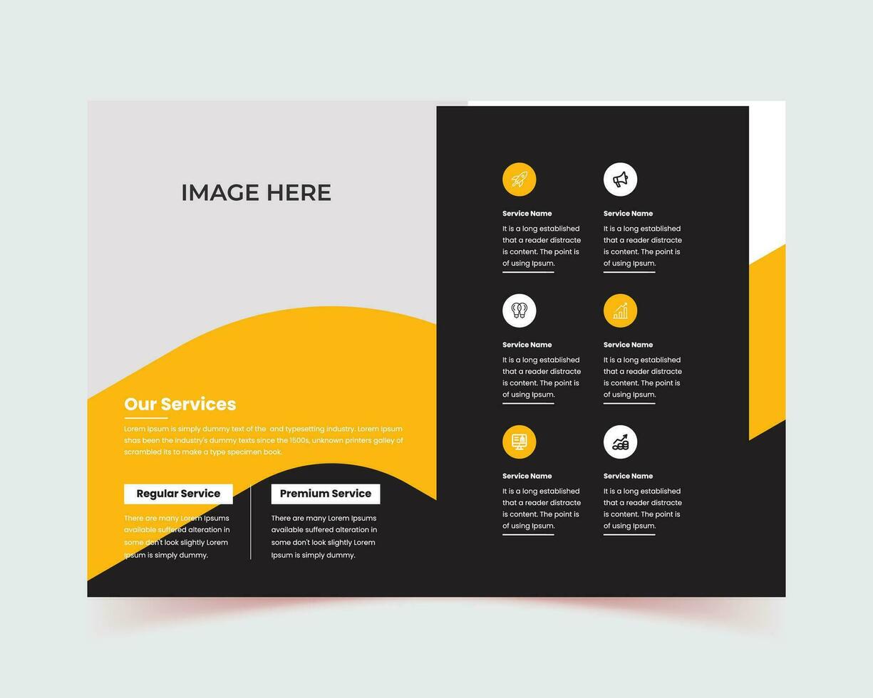 Brochure creative design, book cover, flyer design, Multipurpose template with cover, Trendy minimalist flat geometric design, back and inside pages, Vertical a4 format, company profile, vector