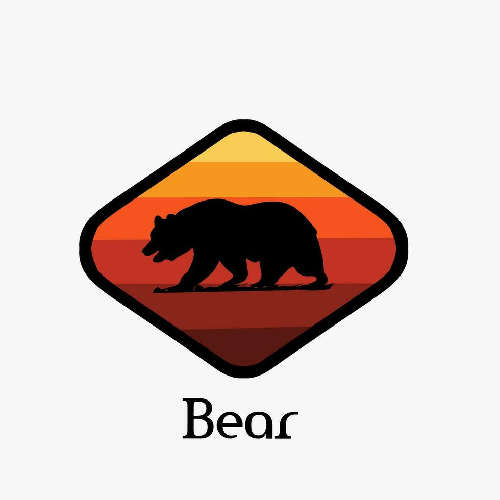 illustration vector of bear wildlife perfect for print,etc