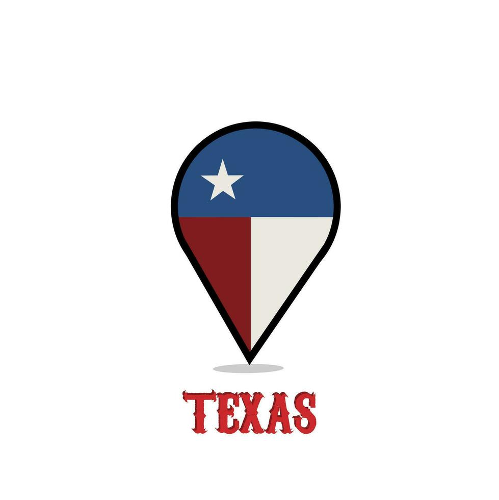 ilustración vector de Texas alfiler ubicación Perfecto para imprimir, etc.