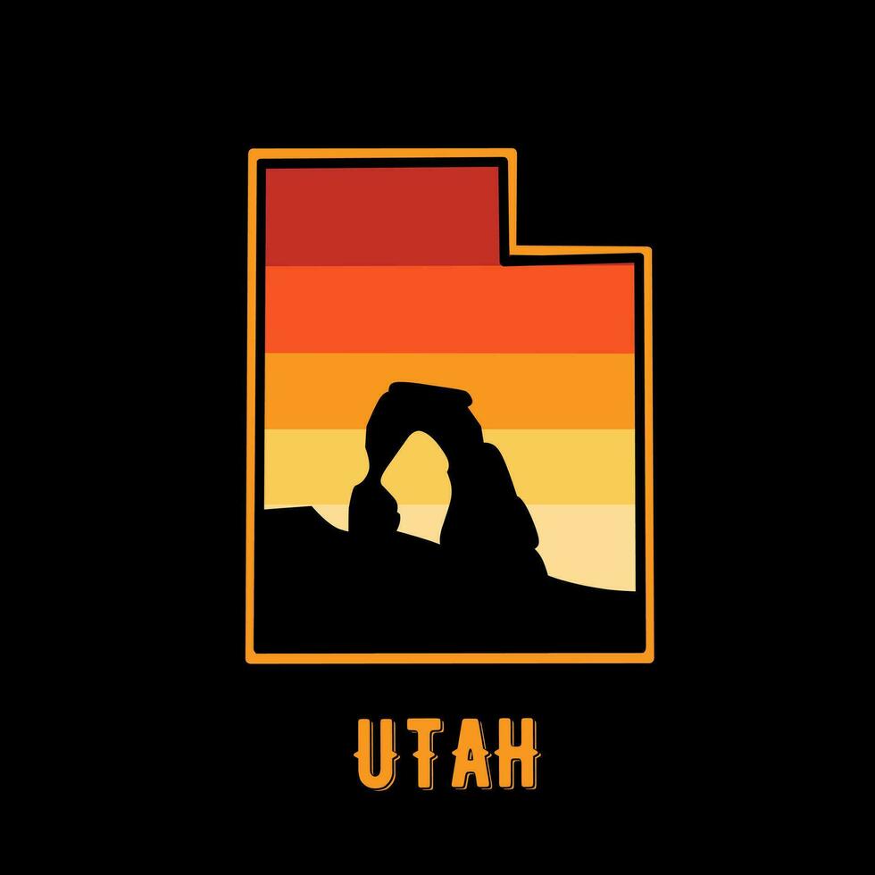 illustration vector of utah perfect for print,etc