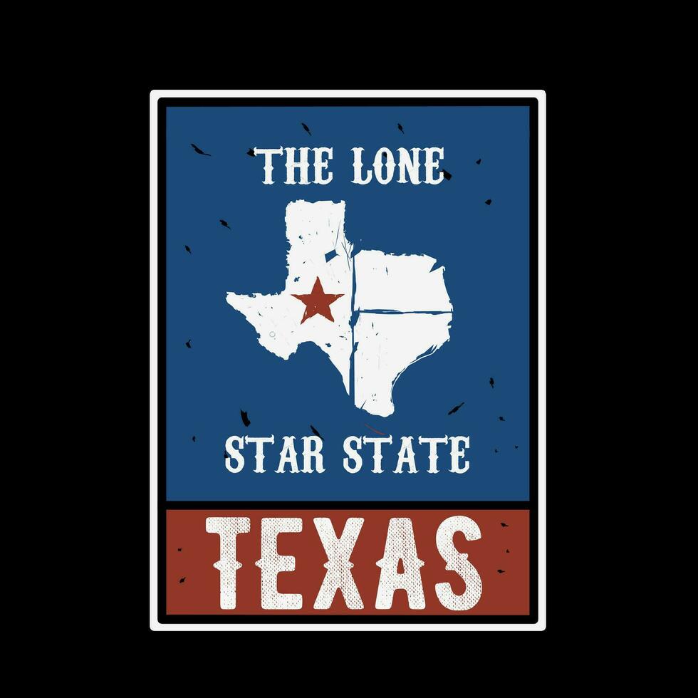 illustration vector of texas vintage design with grunge style perfect for t-shirt, typography etc