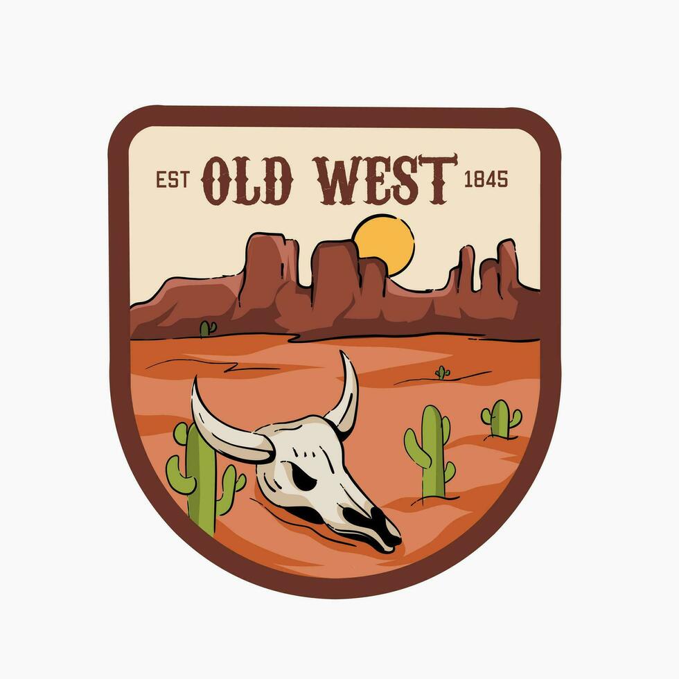 illustration vector of bull skull vintage design, perfect for print, t-shirt, etc