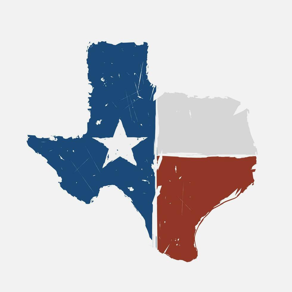 ilustración vector de Texas Clásico mapa Perfecto para imprimir, etc.