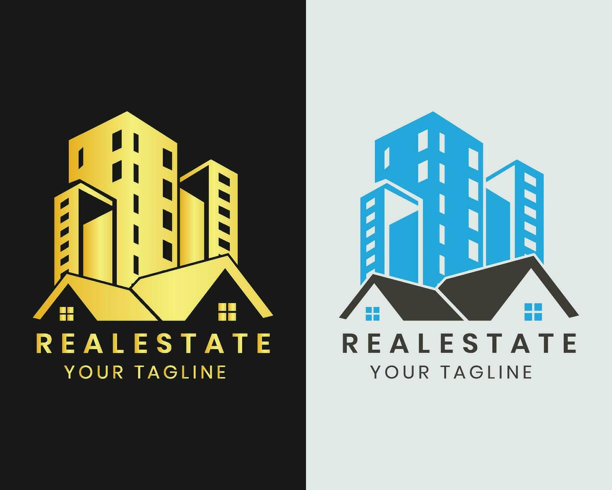 Luxury Real Estate Building Gold Vector Logo Template, Art Deco Rich Premium Property Icon With Decorative Golden, icon, vector, Palace, Architecture Logo, Elegant Real Estate, Building, Apartment