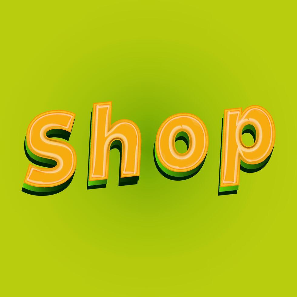 shope, what can i do text effect, word 3d effect, vector, color vector