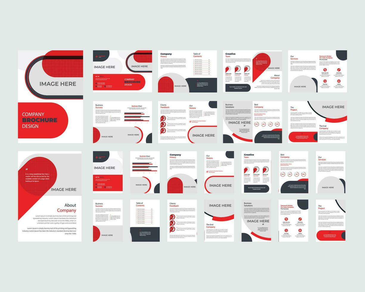 Brochure template set, minimal business profile template layout, minimal template layout design, annual, report, booklet business proposal, corporate brochure, design, flyer vector