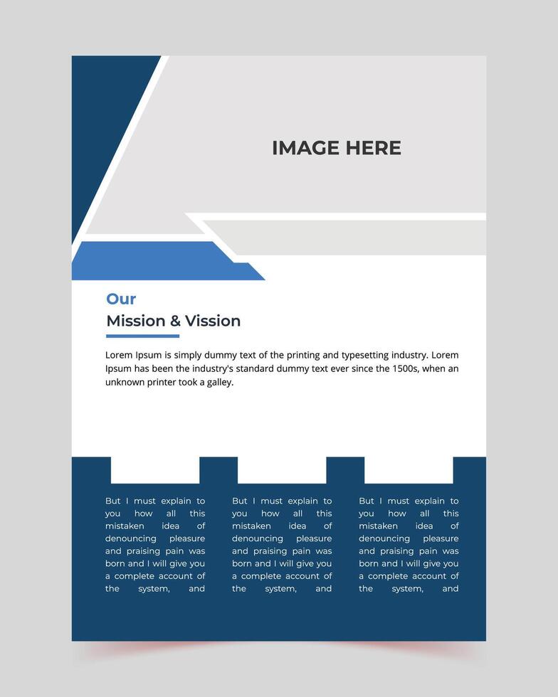 Brochure creative design, Multipurpose template with cover, Vertical a4 format, back and inside pages, flyer design, Trendy minimalist flat geometric design, book cover vector