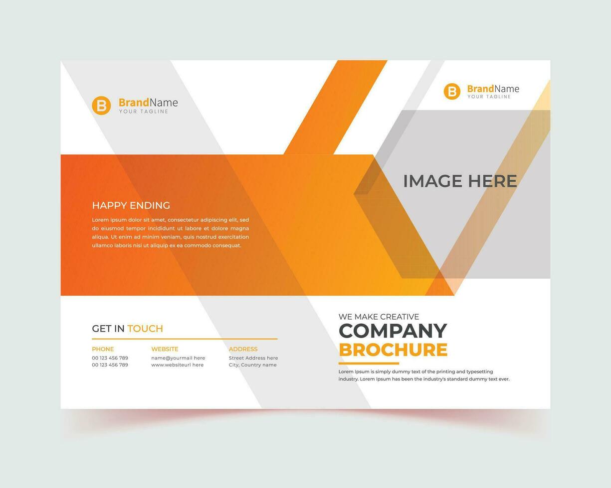 Brochure template layout design, report, pages brochure, yellow minimal business profile template layout, annual, book cover, brochure template, minimal template layout design vector