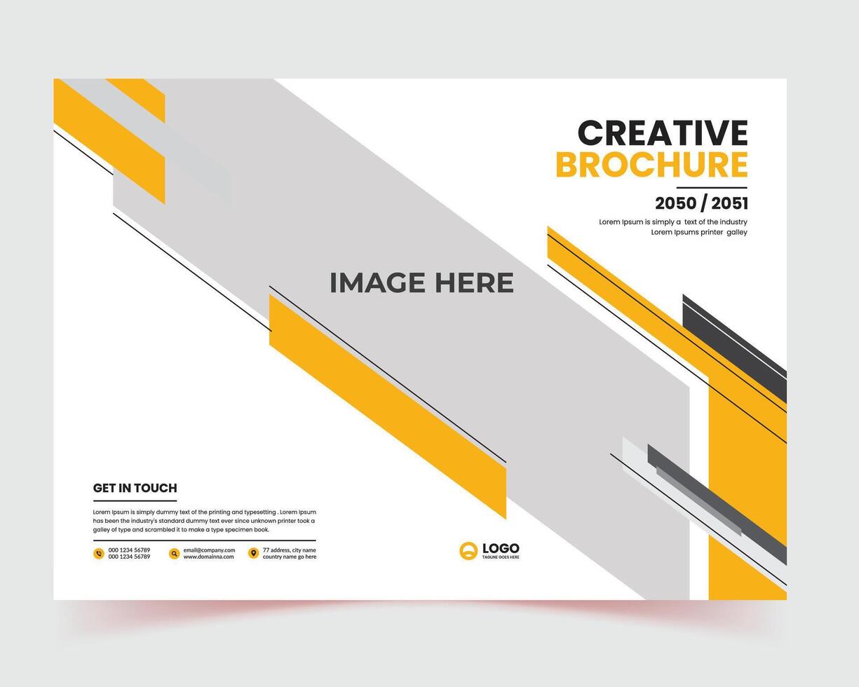 Portfolio design vector set, Abstract yellow graphic square shape, modern report business, flyers, cover book presentation, poster template, Minimal brochure layout