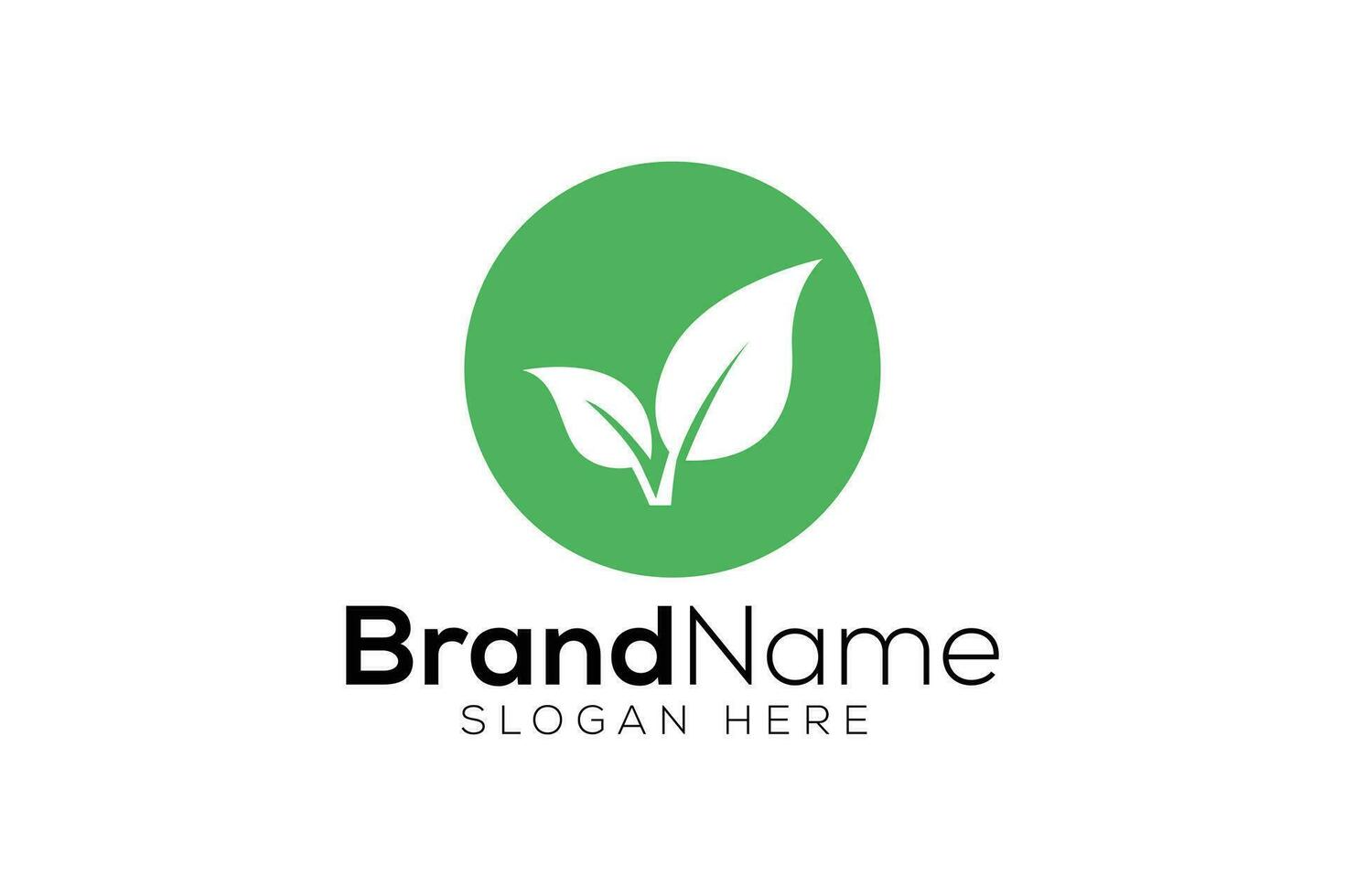Leaf logo design template vector
