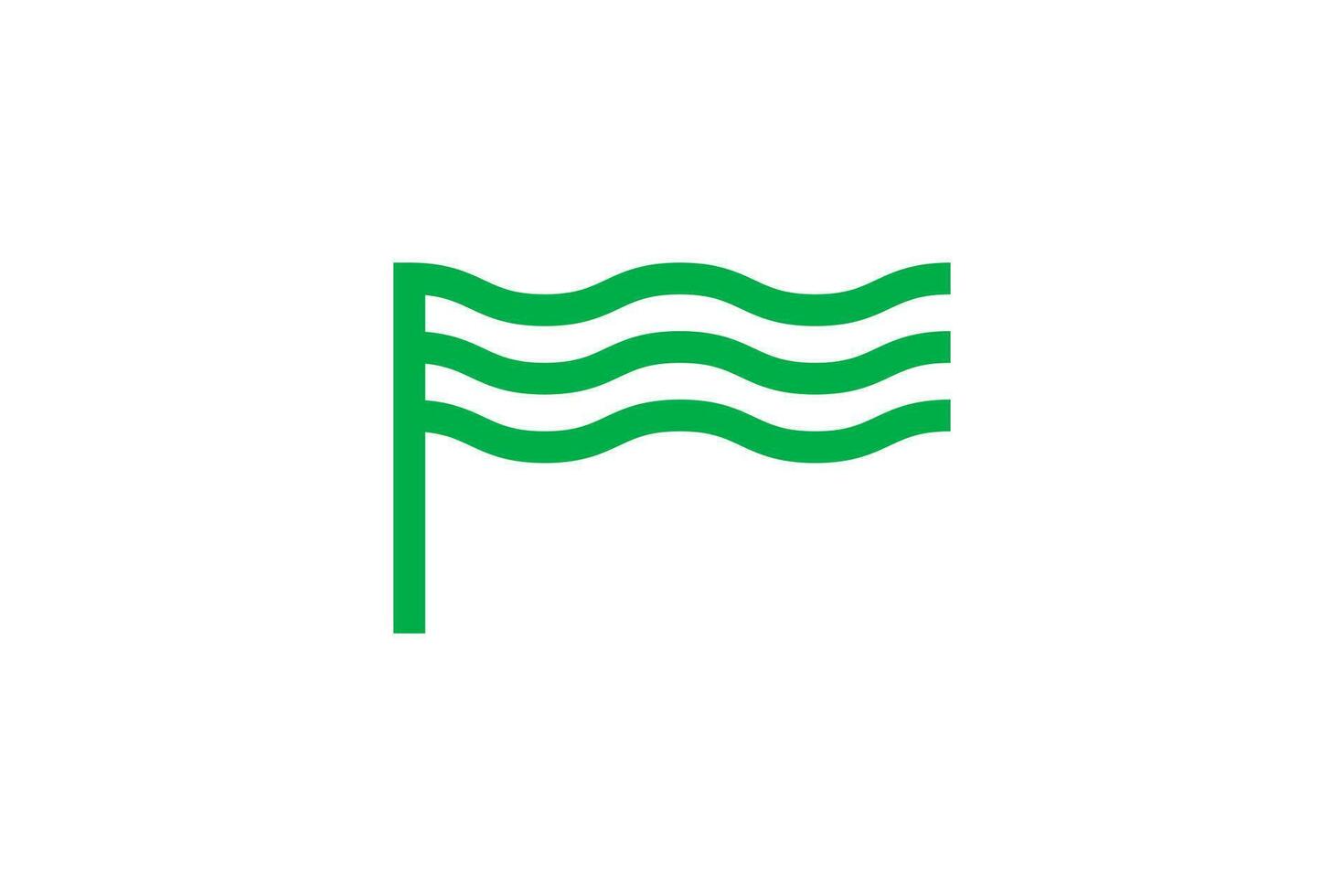 Flag Sign logo design template vector