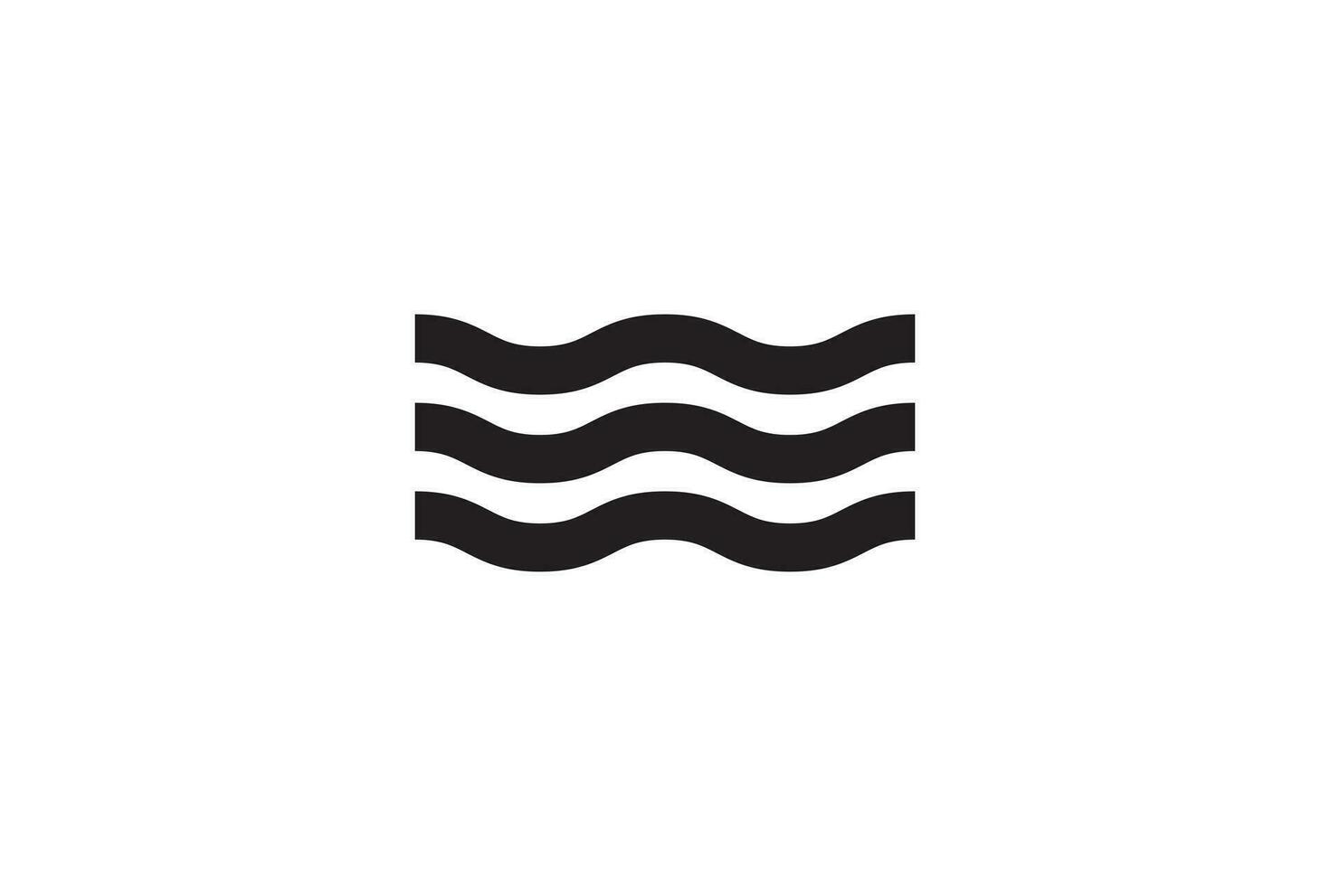 Wave and flag Sign logo design template vector