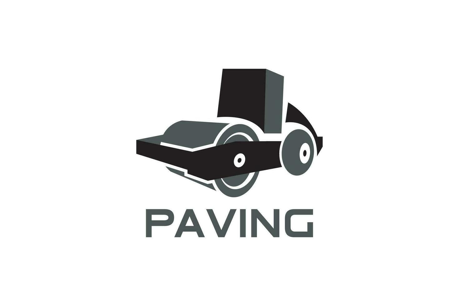 Paving machine logo design template vector