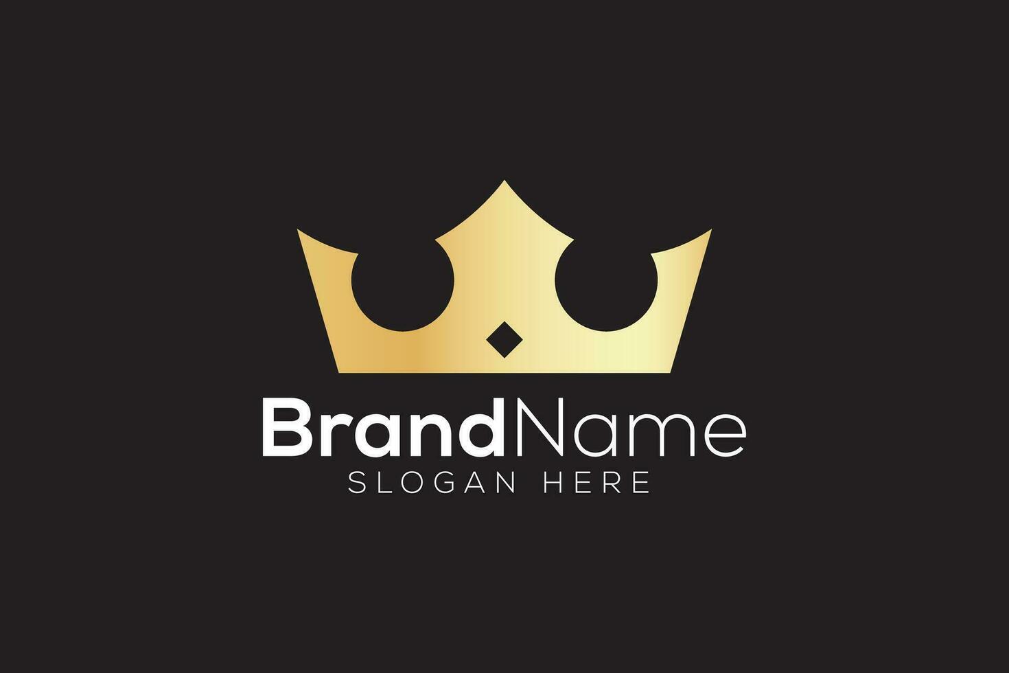 Luxurious Golden crown logo design template vector
