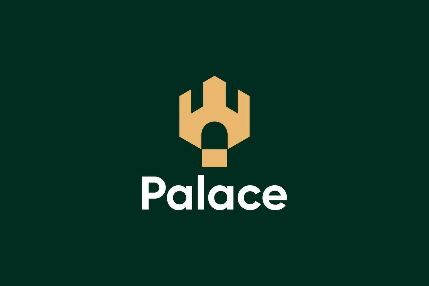 Luxury Palace gold logo design template vector