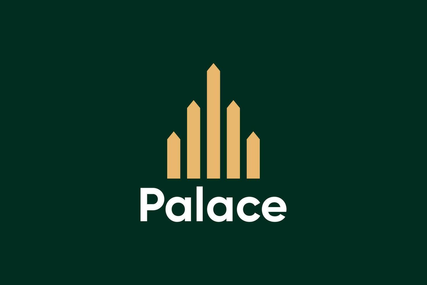 Luxury Palace gold logo design template vector